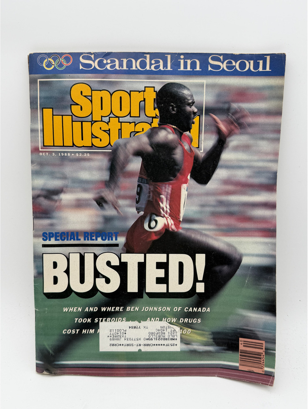 Sports Illustrated Magazine October 3, 1988 - Special Report on Ben Johnson Scap